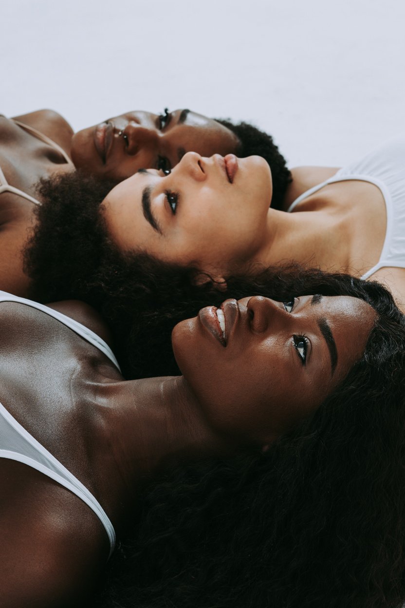 Black Women Posing in Studio